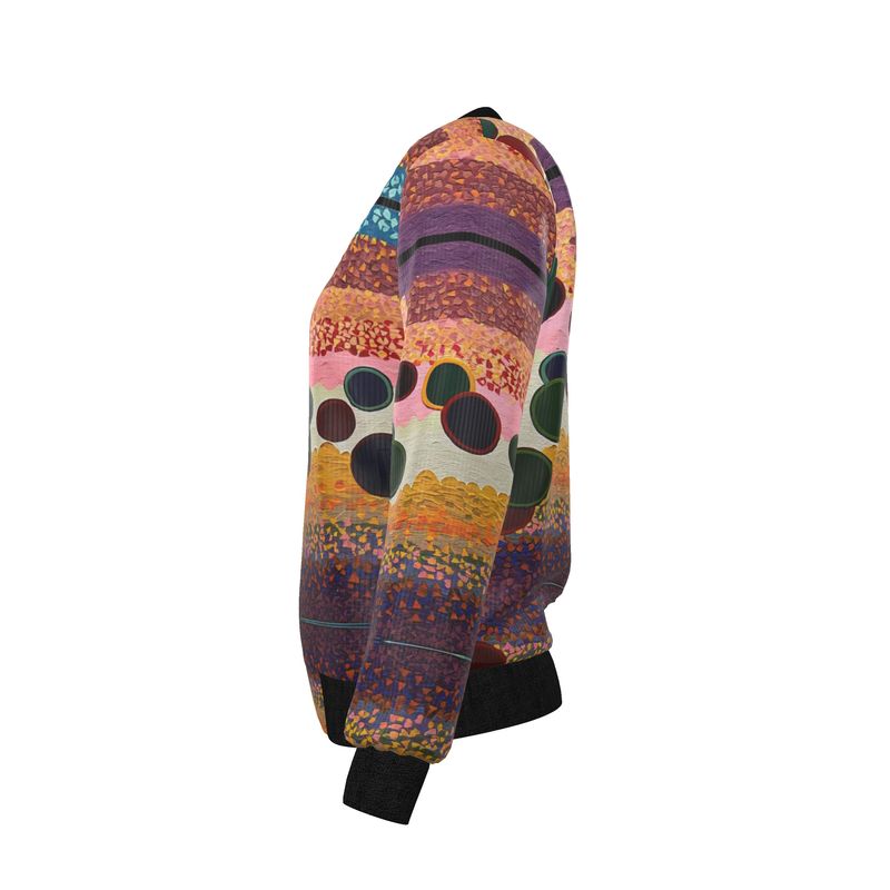 Women's Reversible Silk Bomber Jacket - Canvas in Motion