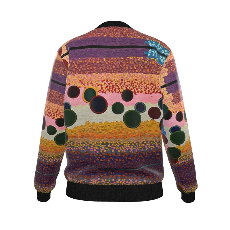 Women's Reversible Silk Bomber Jacket - Canvas in Motion