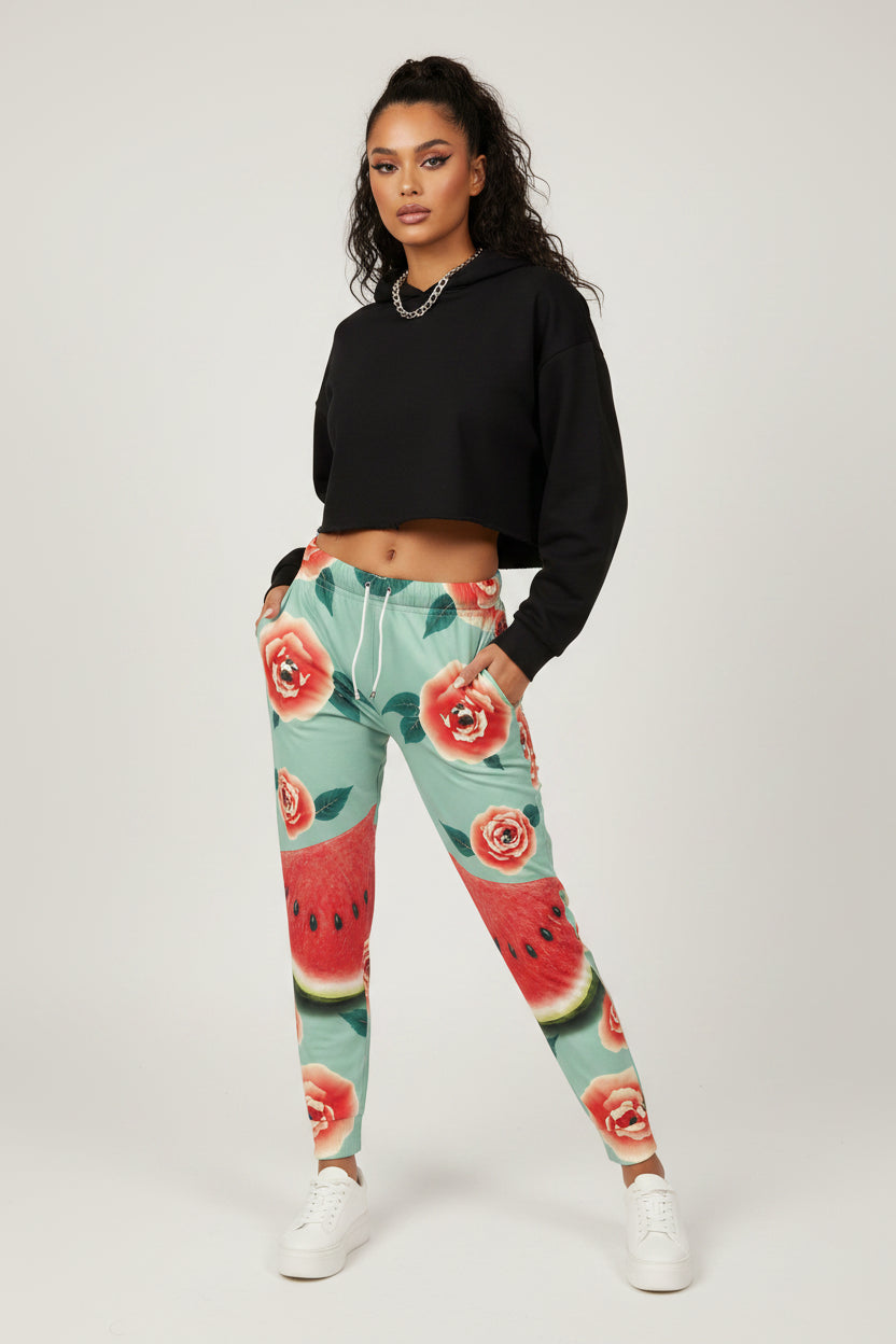 Women's watermelon rose Jogging Bottoms