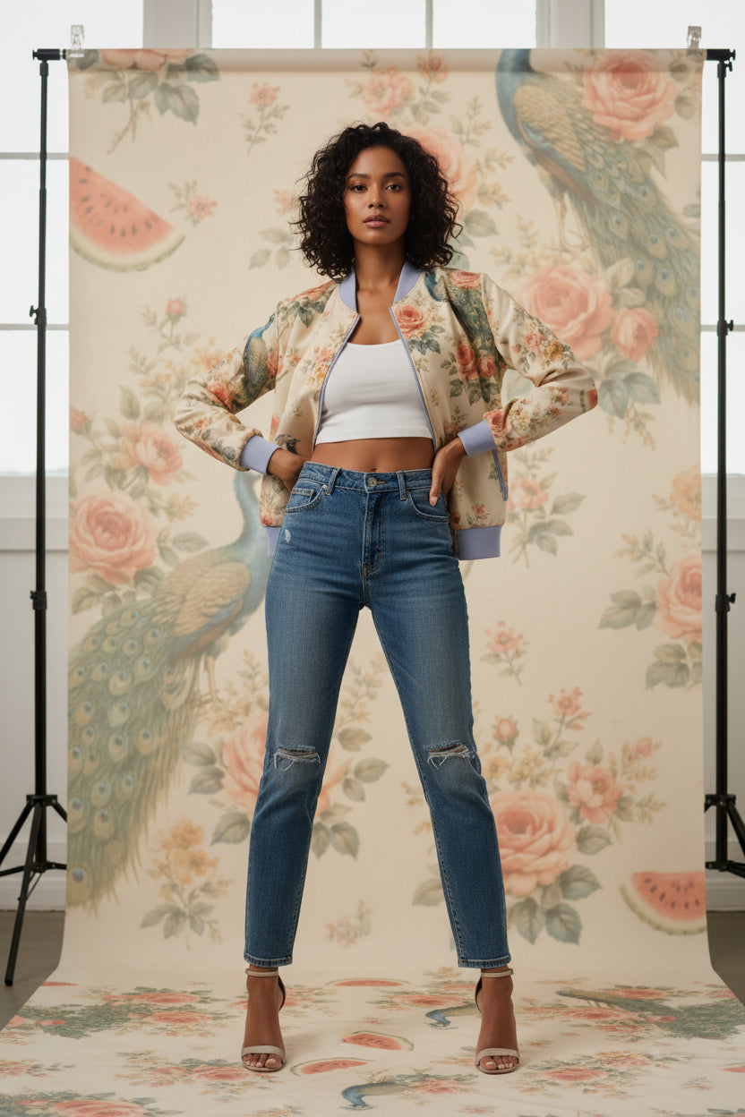 Women's Reversible Silk Bomber Jacket