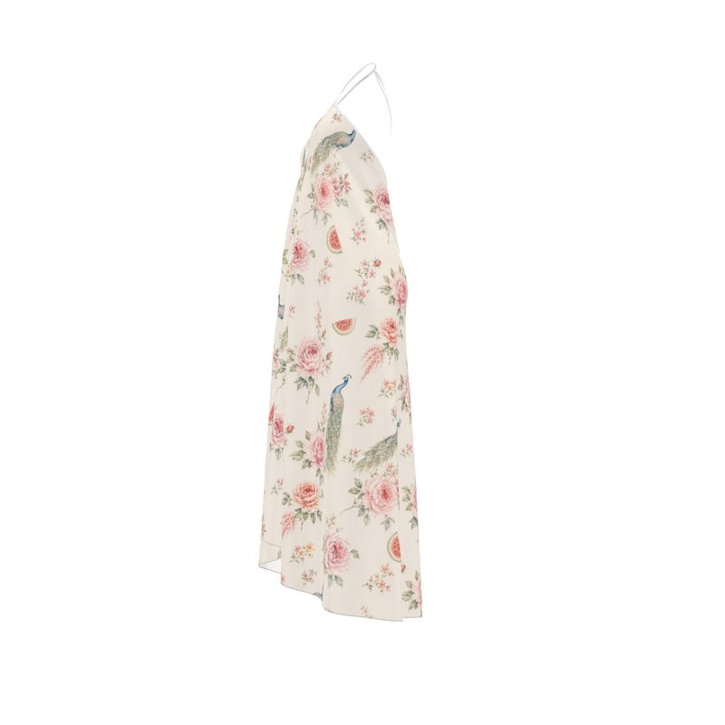 Halterneck backless dress