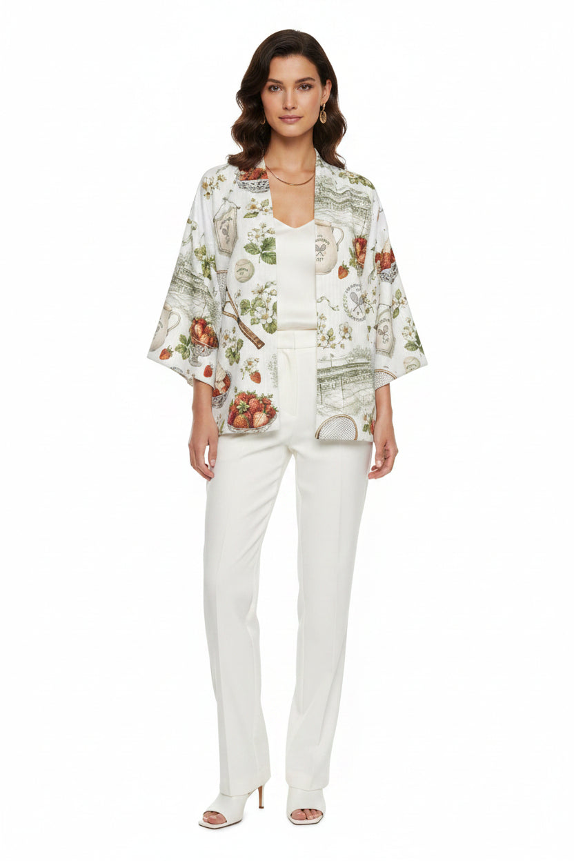 Wimbledon Strawberry Kimono