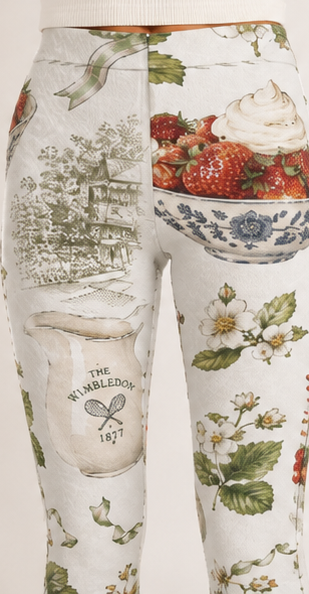 Wimbledon Waisted Flared Leggings