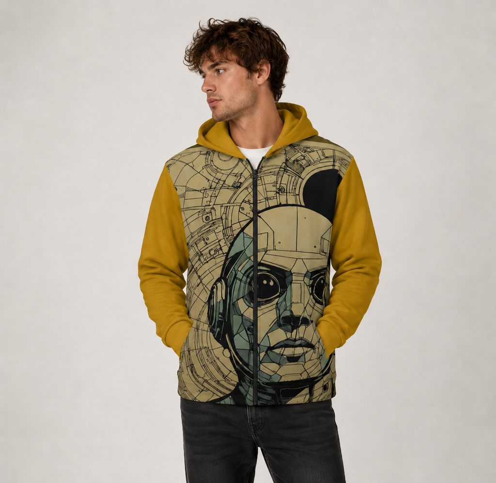 Cyborg Sentinel Hoodie-Mustard
