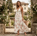 Halterneck backless dress