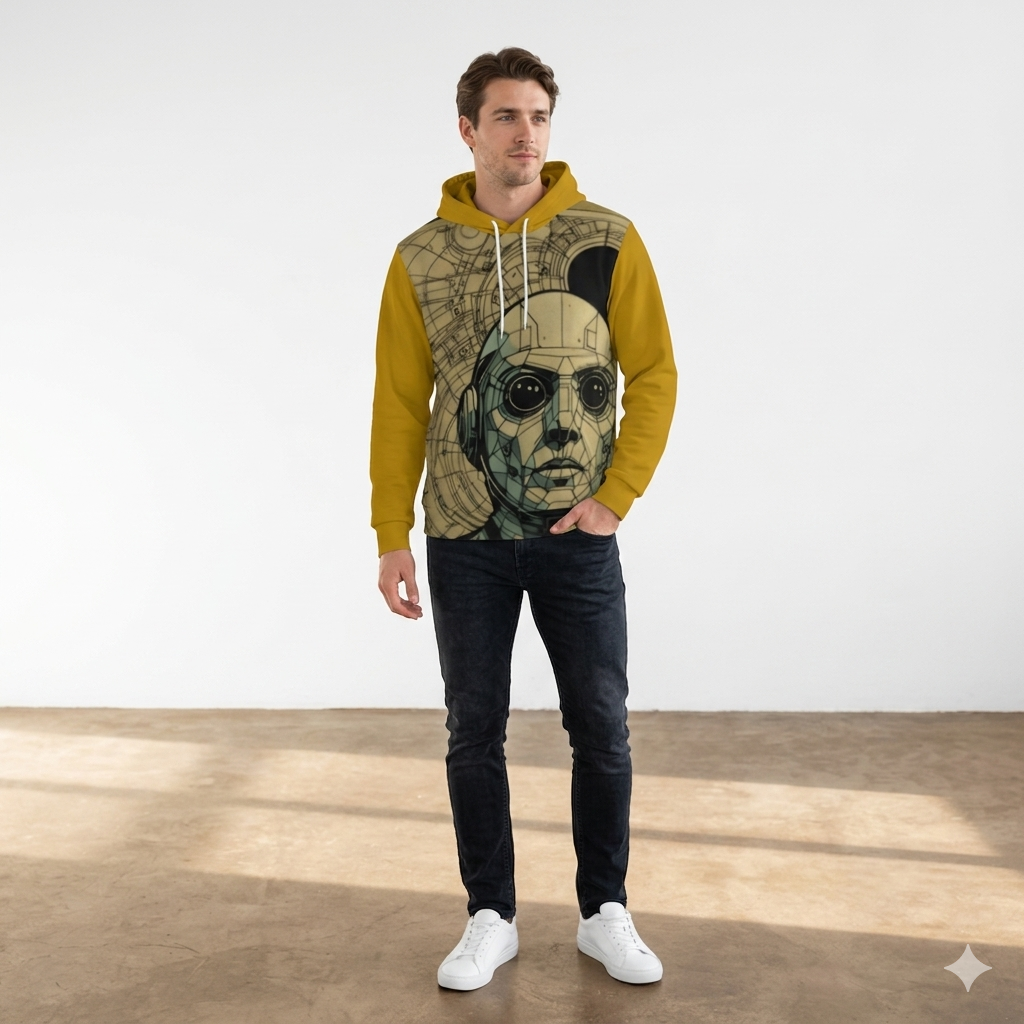 Cyborg Sentinel Hoodie-Mustard